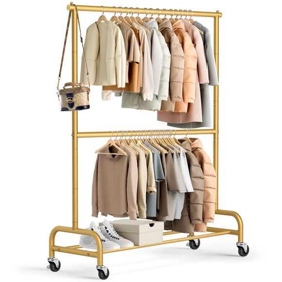 Perchero MISSLO Gold Double Metal Rolling 196 x 107 x 39 cm