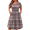 Brown-Floral, variant on Summer Plus Size Dresses for Women Short Sleeve A-Line Midi Dresses Casual Floral Print Beach Dress with Pockets
