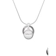 thumbnail image 2 of Delight Jewelry Silvertone Domed Joshua 1:9 Gymnastics Ring Charm Necklace, 18", 2 of 4