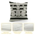 thumbnail image 4 of Qinduosi Spring Easter Pillow Covers Inch Set of ,Grey Stripes Bunny Throw Pillows Case,Rabbit Design Outdoor Decorative Square Linen Farmhouse Decor Cushion Covers for Home Sofa Bed Couch White, 4 of 5