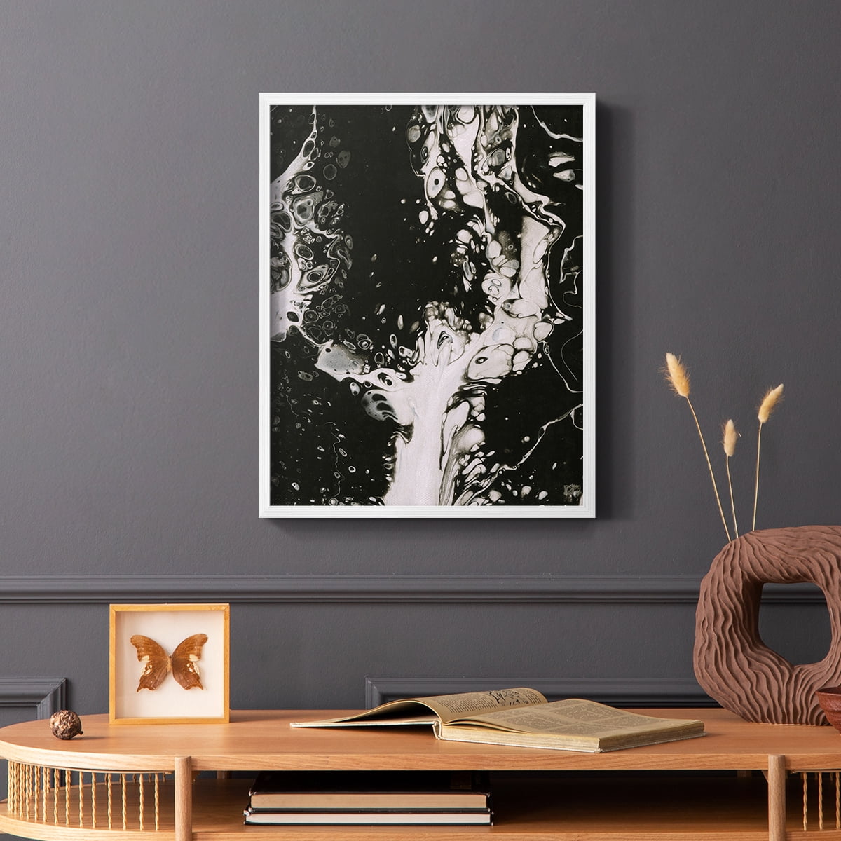 C37 Framed Print in White Solid Wood Framed Print No Nail Hanging