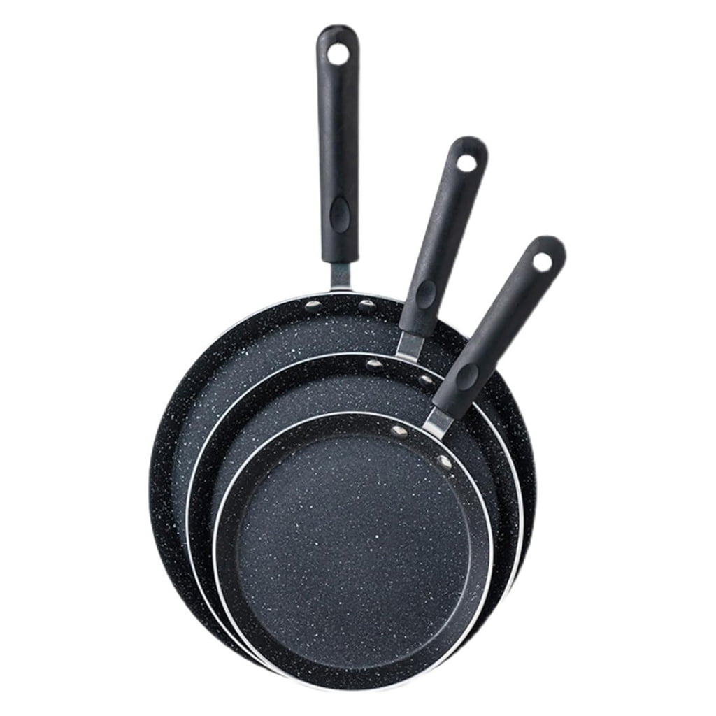 Cooking Aluminum Frying Pan 3 Size Nonstick Skillets Requires Less Oil Nonslip Grip Homes Kitchen Essential
