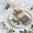 thumbnail image 3 of Cloth Napkins Set of 4 - 20x20 Inches, Farmhouse Haze Blue Brown Washable Reusable Table Napkins, Vintage Wooden Striped Soft & Absortbent Dining Napkin for Party Wedding Hotel Restaurant, 3 of 8