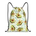 thumbnail image 1 of Saiise Avocado Doing Sport Pattern Sports Drawstring Backpack - String Swim Gym Bag with Wet Proof Pocket for Women&Men-Small, 1 of 6