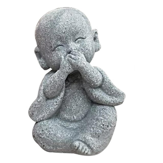 Estatua de Buda Decoración bebé Monje Estatuto Decoración del hogar Mini Escultura Monje Adornos de estatuil Regalo decir Baoblaze Estatua de Buda monje