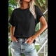 thumbnail image 4 of Blusa de Verano con Cuello Redondo y Mangas para Mujer, Color Negro, Talla L, 4 of 8