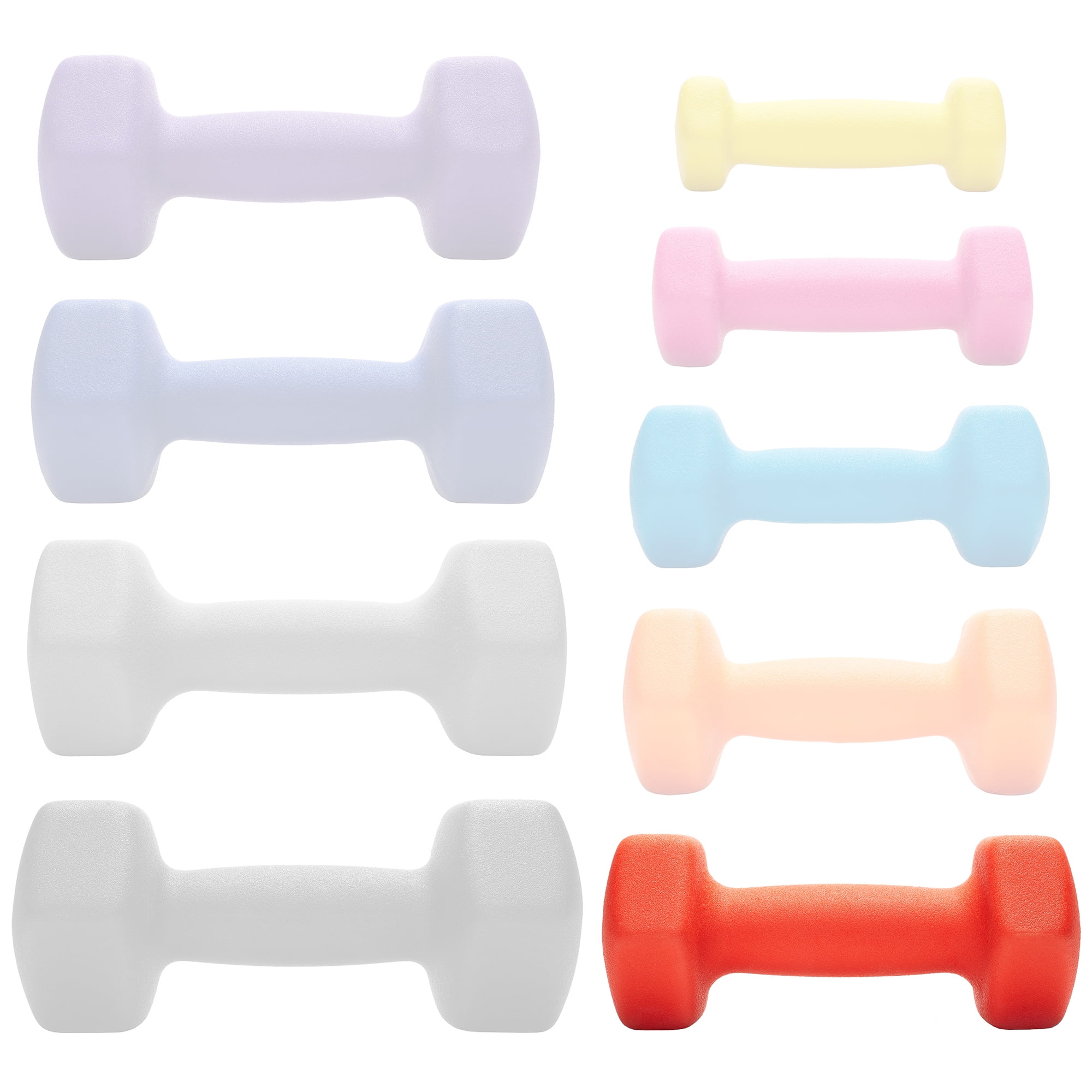 Philosophy Gym Neoprene Dumbbell Hexagon Hand Weights, 5 lb Pair - 10 lb Total