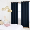 thumbnail image 2 of Deconovo Rideaux Bleu Marine Rideaux Occultants 2 Panneaux à Oeillets Panneaux de Rideaux Assombrissants Rideaux Isolants Thermiques pour Chambre d'Enfants 55x72 Pouces, 2 of 5