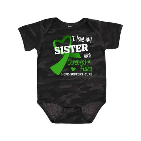 

Inktastic I Love My Sister with Cerebral Palsy Gift Baby Boy or Baby Girl Bodysuit