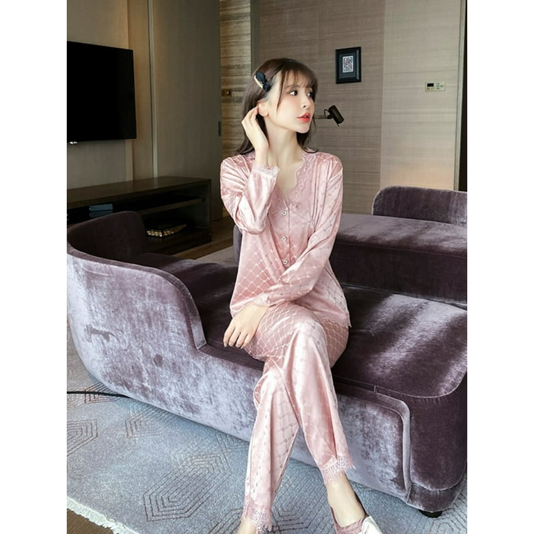 Satin night top suit for ladies