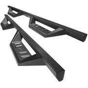 TAC Sidewinder Running Boards Fit 2021-2025 Ford Bronco 4 Door SUV 4" Drop Side Steps Nerf Bars Rock Slider Fine Texture Black Off-Road Accessories (2pcs)
