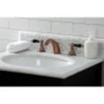 thumbnail image 3 of Kingston Brass KB966AKL Duchess Widespread Bathroom Faucet with Plastic Pop-Up, Antique Copper, 3 of 5