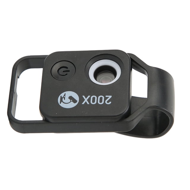 Microscopio para teléfono móvil Bling Bling APLMS002 lente LED aumento HD 200x color negro