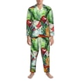 thumbnail image 3 of Lsque Vegan1 Pattern Long Sleeve Pajama Set for Men - Soft 2-Piece Sleepwear and Loungewear Set with Pockets, Comfy Nightwear-Medium, 3 of 7
