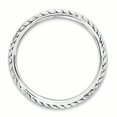 thumbnail image 2 of Argent Sterling Empilable Expressions Poli Rhodium-Plat Taille de l'Anneau 6, 2 of 3