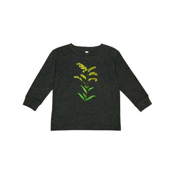 Inktastic Solidago Goldenrod Wildflowers Boys or Girls Long Sleeve Toddler T-Shirt