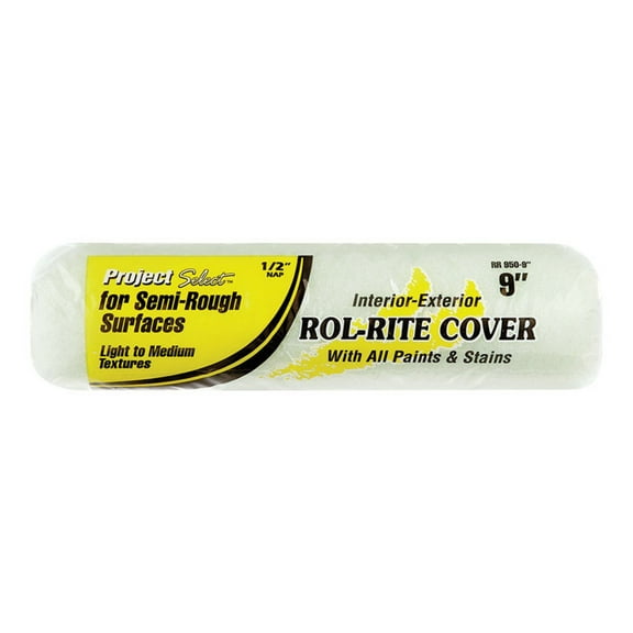 Linzer Rol-Rite Roller Covers, 9 in, 1/2 in Nap, Knit Fabric