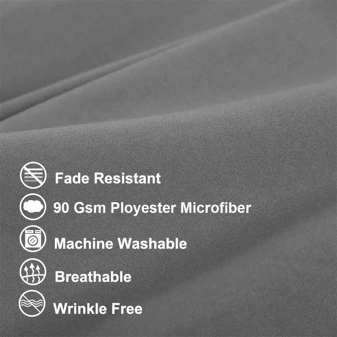 Unique Bargains Solid 90GSM Microfiber Body Pillow Case Grey 20"x48"