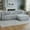 Gray-oversized, variant on MOPHOTO Oversized Chaise Lounge Chair Indoor with Throw Pillows, Upholstered Sofa Bed, Sleeper Couch Reading Chairs Fluffy Plush Faux Fur Cloud Comfy Couches Sofa Beds for Living Room Bedroom, Beige