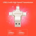 thumbnail image 4 of yvonne Y23 USB2.0 U Disco 128GB USB Micro USB Tipo-C, 4 of 8