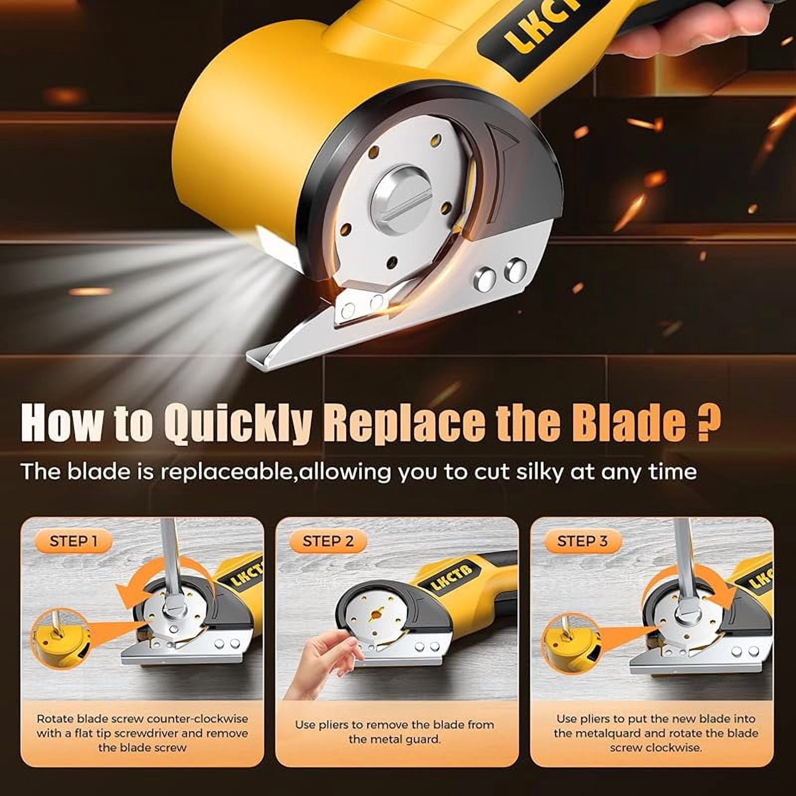 Electric Scissors, Cardboard Cutter, With LED Light, High-Efficiency Brushless Motor, 3500mAh Battery, Tungsten Steel Blade, Suitable for Cloth, Cardboard, Leather, Carpet Wire Rope Cutters