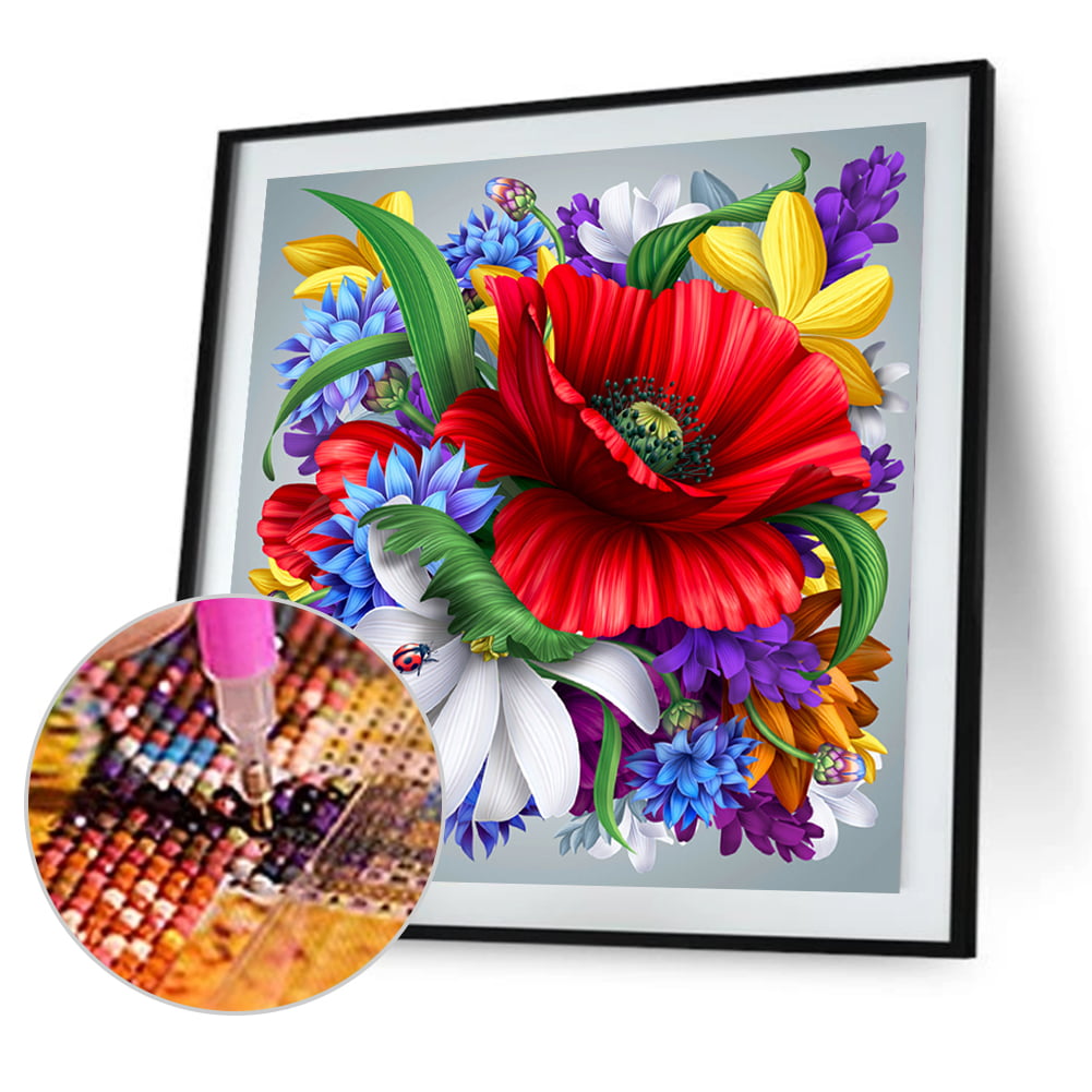 5D DIY Full Drill Diamond Painting Flower Cross Stitch Embroidery Mosaic NIGH