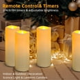 thumbnail image 7 of OSHINE Flameless Candles Set of 9 Plastic LED Pillar Candles Battery Operated Candles Outdoor Waterproof Ivory Frosted with 10-Key Remote and Timers, 7 of 7
