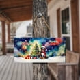 thumbnail image 4 of Merry Christmas and Happy New Year Santa Bernese Mountain Dog Holiday Xmas Winter Landscape Wood Sign Berner Lover Gifts Hanging Wall Home Decor - 00024, 4 of 5