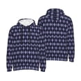 thumbnail image 6 of Bingfone Purple and Blue Squares Men's Drawstring Hoodie Long Sleeve Pocket Sweatshirts-Large, 6 of 6