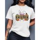 thumbnail image 1 of Camiseta De Verano Para Mujer, Cuello Redondo, Para Mochilero, Vacaciones En La CalleHappy Easter with a Bunny And Carrot Print on a Stylish Casual Round-Neck Short-Sleeve T-Shirt for Black Women.Fa, 1 of 5