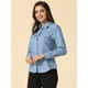 thumbnail image 3 of Blusa de Lunares Allegra K Floral Azul Claro L, 3 of 5
