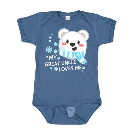 

Inktastic My Great Uncle Loves Me- Polar Bear Gift Baby Boy or Baby Girl Bodysuit