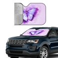 thumbnail image 4 of XMXY Car Sun Shade Windshield, Lilac Butterfly Automotive Front Window Sun Visor for Cars SUV Trucks, Medium Size, 4 of 8