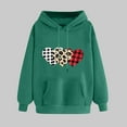 thumbnail image 2 of Valentines Hoodies Women Love Heart Graphic Sweatshirts Leopard Heart Print Pullover Casual Long Sleeve Hoodie Valentine's Day Oversized Tops(Army Green,L), 2 of 5