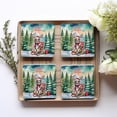 thumbnail image 4 of Merry Christmas Santa Reindeer Antlers Australian Shepherd Sleigh Xmas Winter Holiday Set of 4 Stone Coasters Aussie Dog Lover Gifts 4x4in Absorbent Soapstone Coaster - 00023, 4 of 5