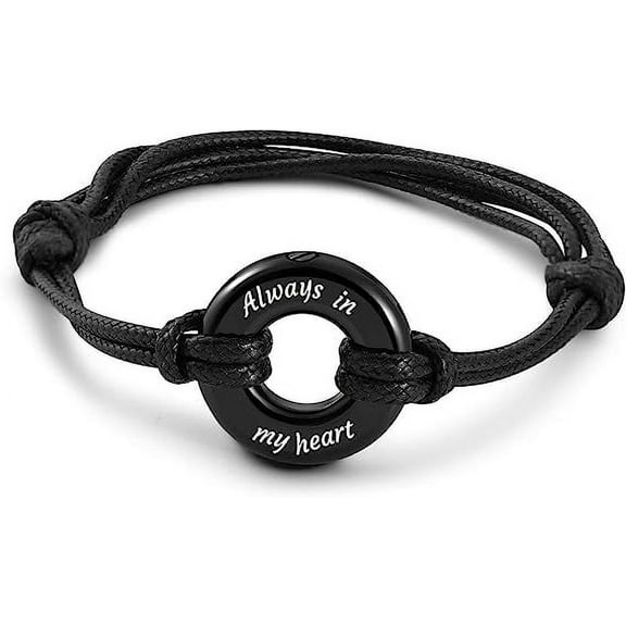 Circle of Life Urn Bracelet for Ashes for Women Men Ashes Keepsake Loved One Memorial Cremation Jewelry for Dad/Grandma/Grandpa