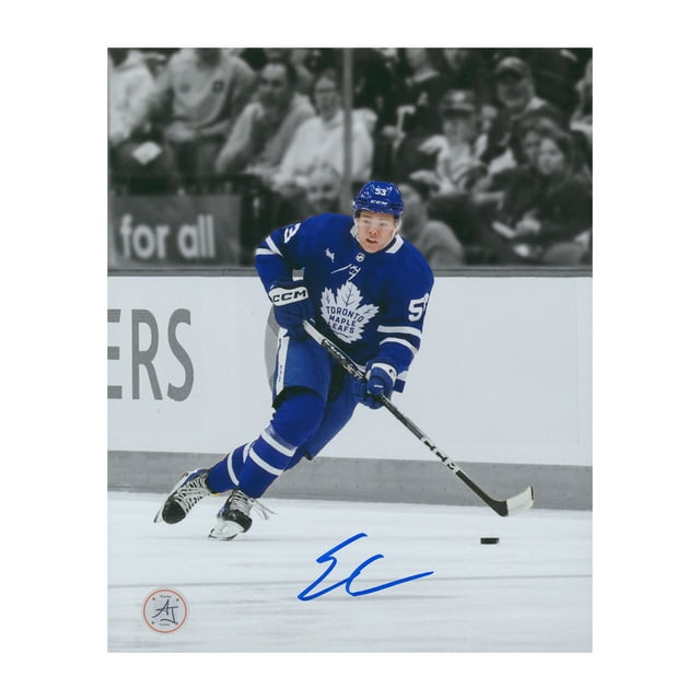 Easton Cowan Signed Toronto Maple Leafs Color Isolation 8x10 Photo