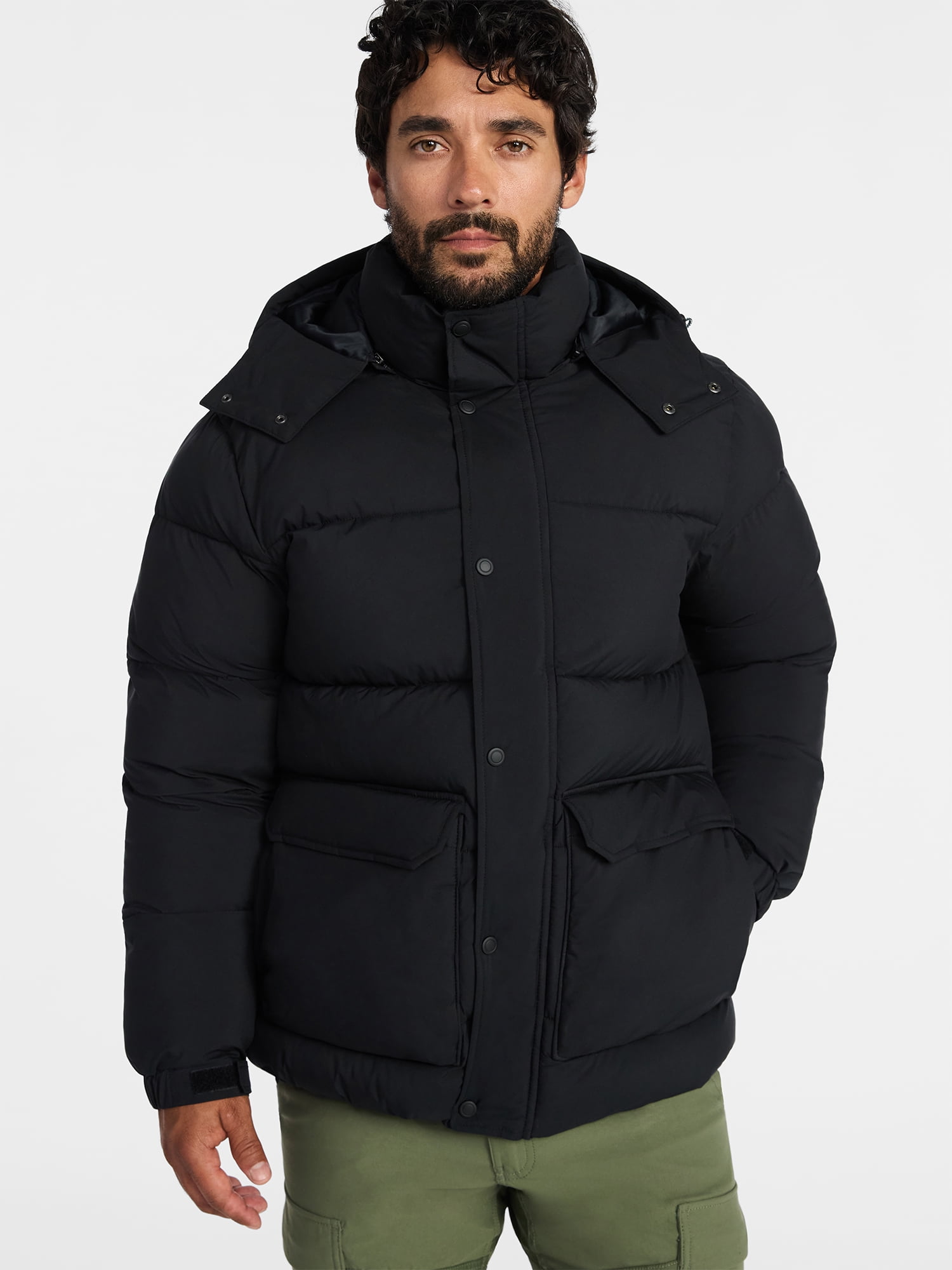 Ozark Trail Men's Hooded Puffer Jacket, Sizes S-3XL