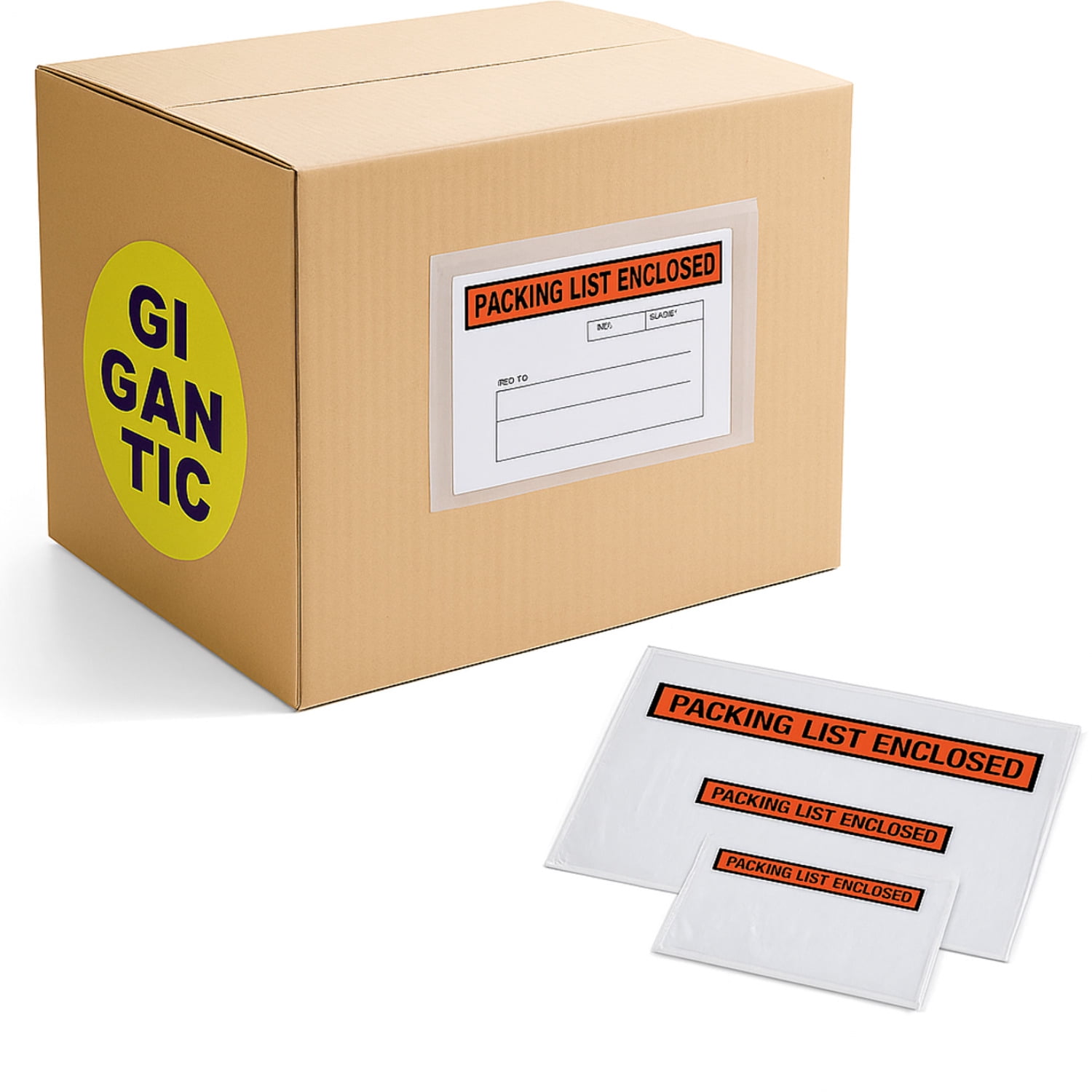 Packing List Enclosed Poly Envelopes, Self-Adhesive, 4.5 X 5.5", Printed -PLE, 500 Count