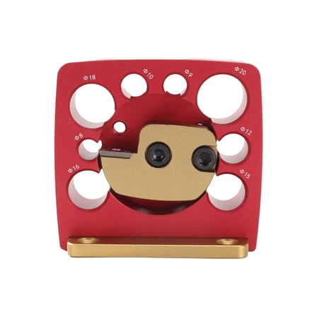 8Holes Dowel Maker Jig Kit W/ Carbide Blades -Metric Woodworking Electric Drill Milling Dowel Round Rod Auxiliary Tool A,1 * Adjustable Dowel Maker Jig,Red