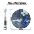 thumbnail image 3 of Qekee Pikmin Print Compact Makeup Mirror Folding Mini Pocket Mirror Portable Hand Mirror Double-Sided 2 x 1x Magnification for Woman Girls-Round Shape, 3 of 9