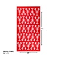 thumbnail image 2 of Mainstays Patriotic Cotton Blend Beach Towel, 36 x 72 in, Red Lobster, 2 of 7