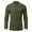 Army Green, variant on jsaierl Men's Cotton Linen Henley Shirt Casual Roll Up Long Sleeve Hippie Beach T Shirts Solid Regular Fit Button Up Tee Top