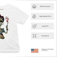 thumbnail image 4 of Tee Hunt Frida Kahlo Sugar Skull Youth T-Shirt Calavera Day of The Dead Kids, White, Medium, 4 of 5
