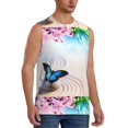 thumbnail image 2 of Yiaed Butterfly In Blossoms Zen Print Men's Singlet Vests Summer Running Muscle Tank Tops Gym Undershirt Round Neck Sleeveless for man, 2 of 5