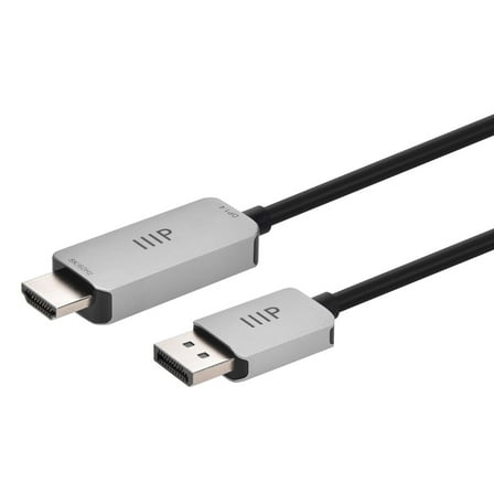 Monoprice DisplayPort 1.4 Cable to 8K HDMI - 3 Feet | 32AWG, 8K@60Hz, Up To 32.4Gbps Bandwidth, For Video Game Console, Gaming Monitor, Apple TV, or Laptop Computer