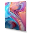 thumbnail image 2 of Designart "Transitional Shapes in Pink and Blue I" Abstract Canvas Wall Art - Modern Pink Abstract Modern Shapes Transitional Entryway Wall Art Print, 2 of 6