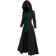 thumbnail image 3 of ICHUANYI Clearance Women's Fashion Casual Print Batskin Buckle Mid-Length Cape Top Hoodie Blouse(Green, XXL) ICHUANYI WER2023081204256, 3 of 4