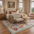 thumbnail image 2 of KUETH 9'X12' Vintage Floral Area Rugs Machine Washable Rugs for Living Room, Non Slip Flat Pile Rug with Rubber Backing, Boho Rug for Entryway Bedroom Dining Room Home Office, 2 of 3
