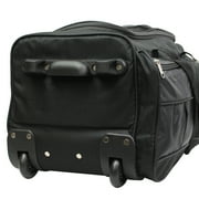 Dejuno 20 Straight-Top Travel Duffle Bag, Black